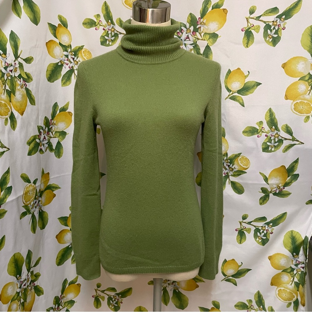 Olive Green Turtleneck Sweater